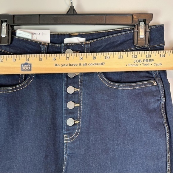 We Wore What Womens Dark Blue Button Fly Stretch Danielle Jeans womens - Picture 6 of 13